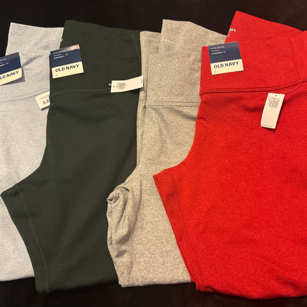 Set of 4- NWT Old Navy Extra High-Rise 7/8 Ankle Cloud Comfy Legging- Tights
